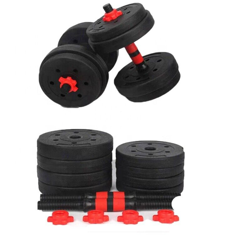 Exersci Adjustable Dumbbell Barbell Weights Set 20-40Kg with Kettlebell Option